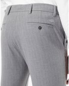 Pantalon Smart 360 Flex Trouser Slim Fit à rayures gris